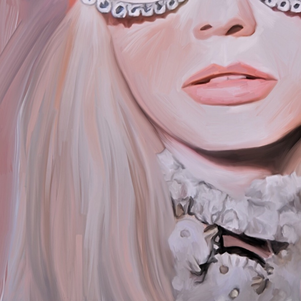 FRAMED GUCCI RUNWAY MODEL PAINTING - Picture 3 of 4